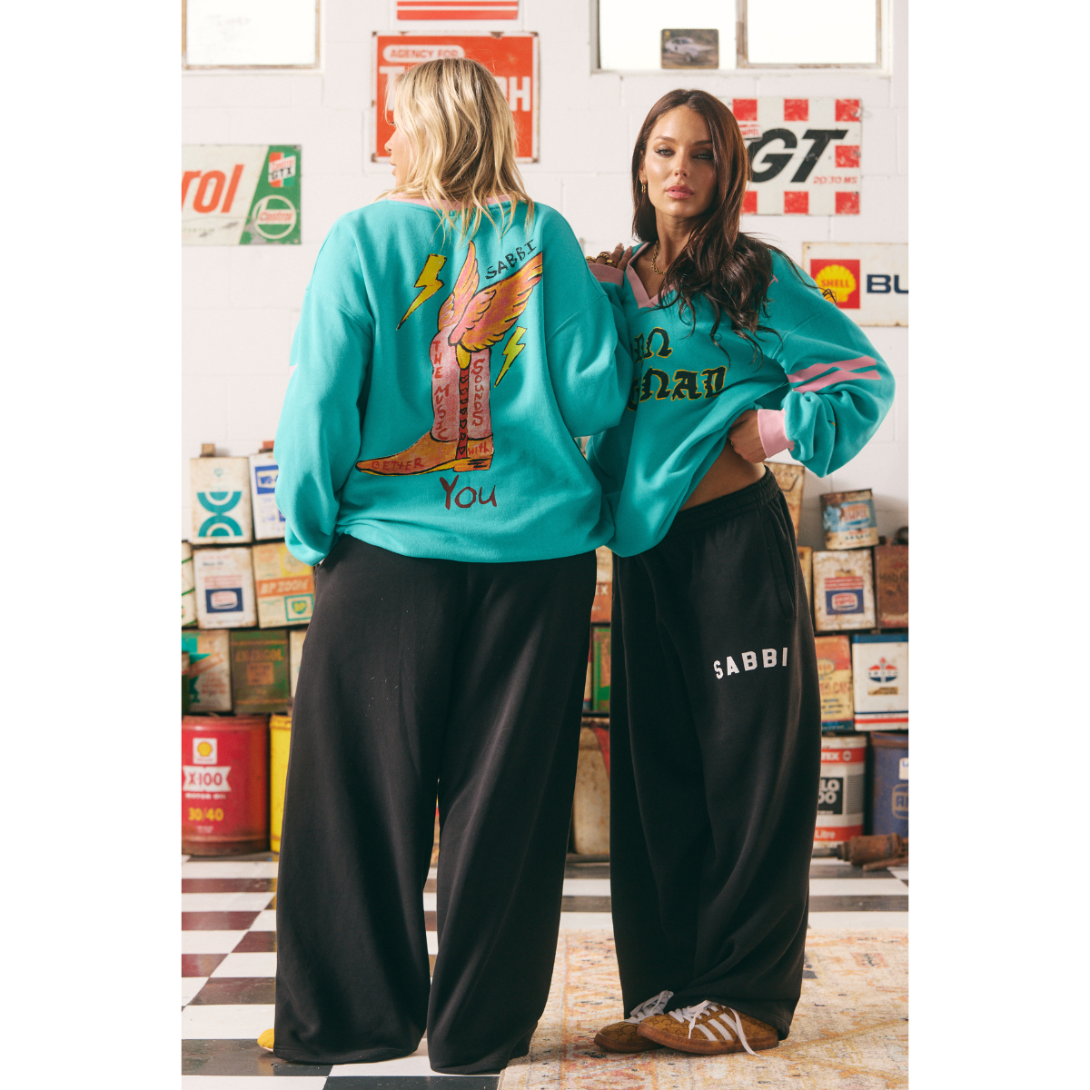 Sabbi The Born Original V Neck Crew - Turquoise