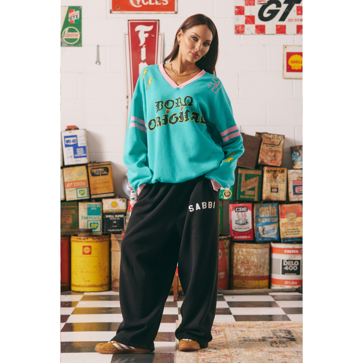 Sabbi The Born Original V Neck Crew - Turquoise