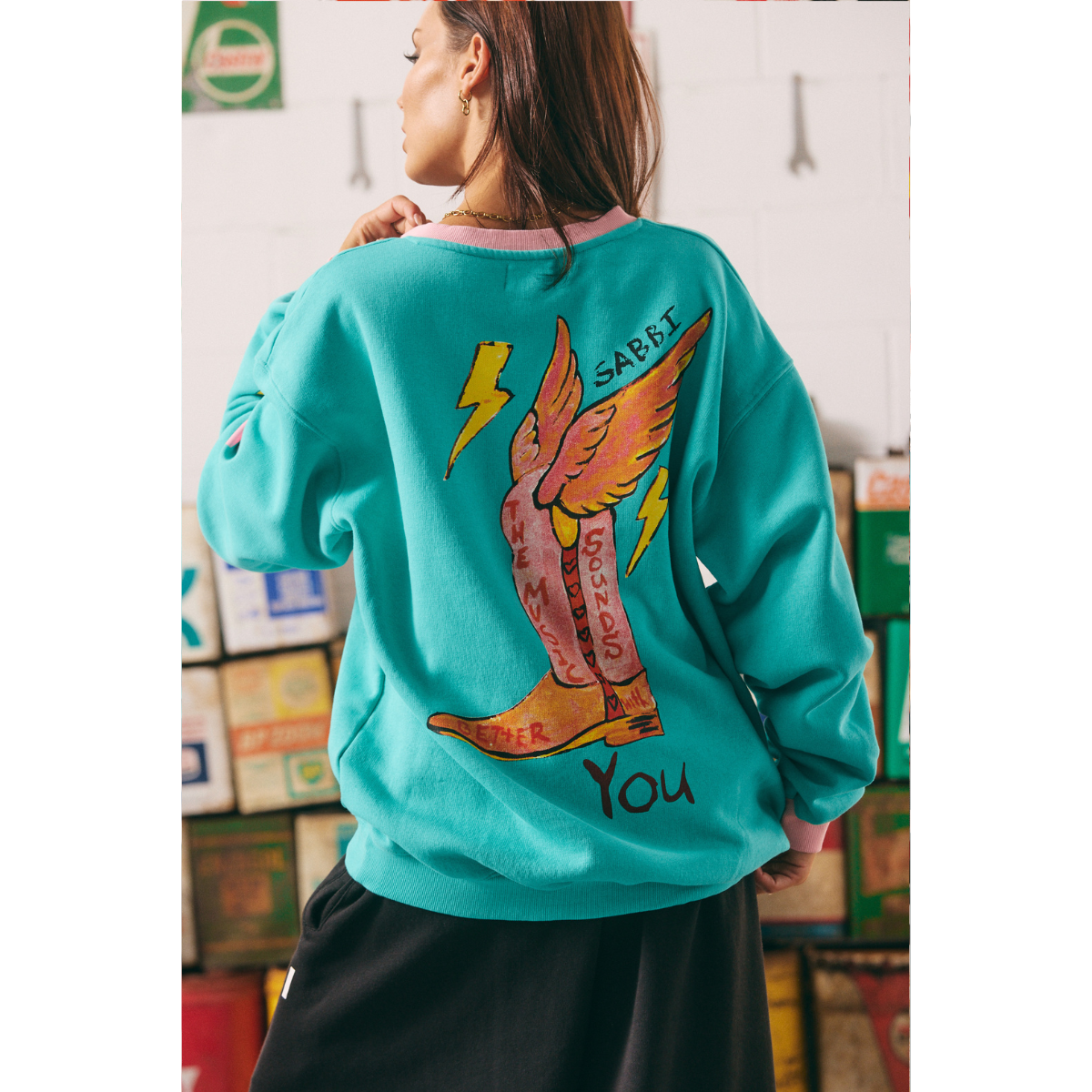 Sabbi The Born Original V Neck Crew - Turquoise