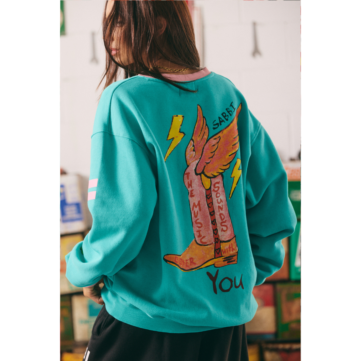 Sabbi The Born Original V Neck Crew - Turquoise