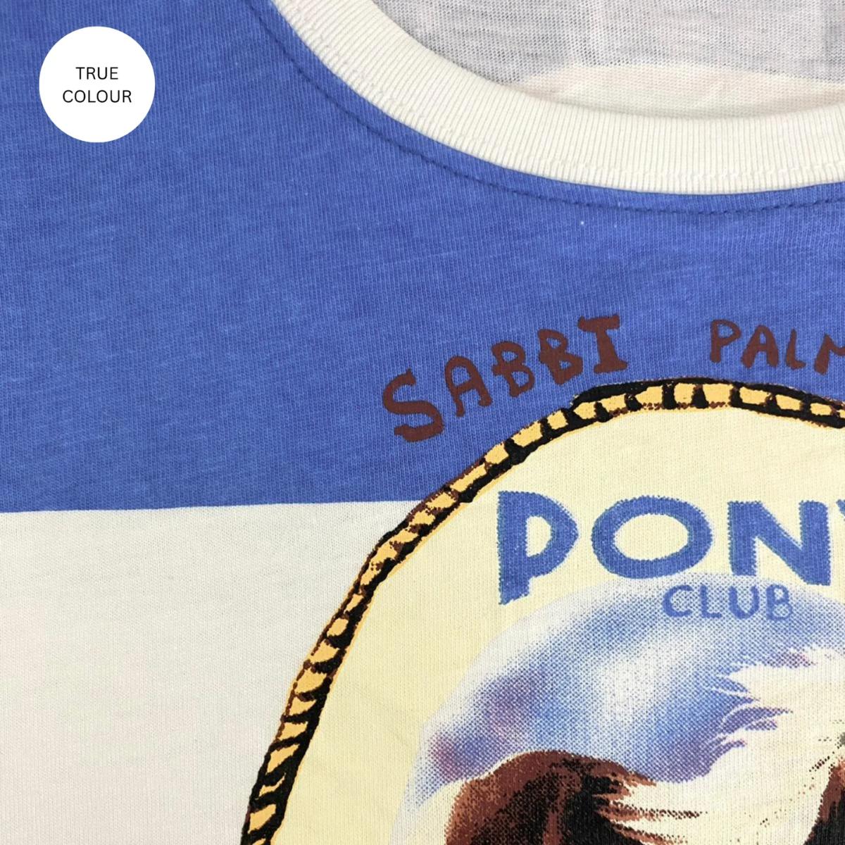 Sabbi The Boyfriend Fit Pony Club Tee - Blue