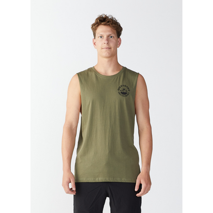 Overboard Surf Dazed Mens Muscle - Army