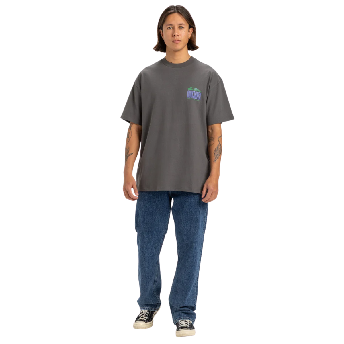 Quiksilver World Force Mens Tee - Dark Shadow