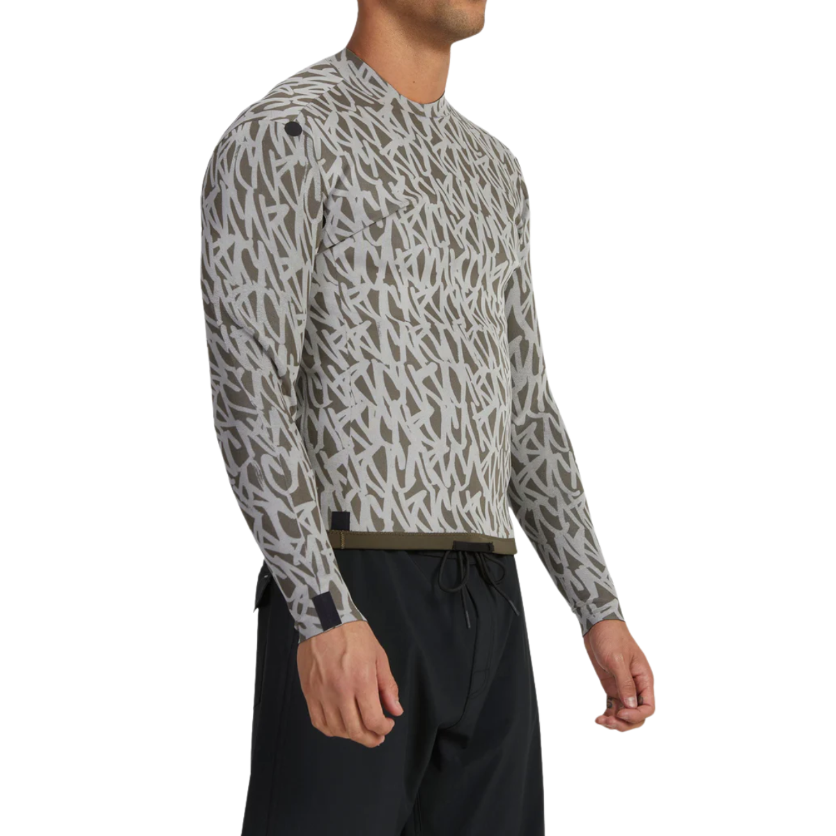 RVCA Balance Long Sleeve Mens Wetsuit Top - Olive