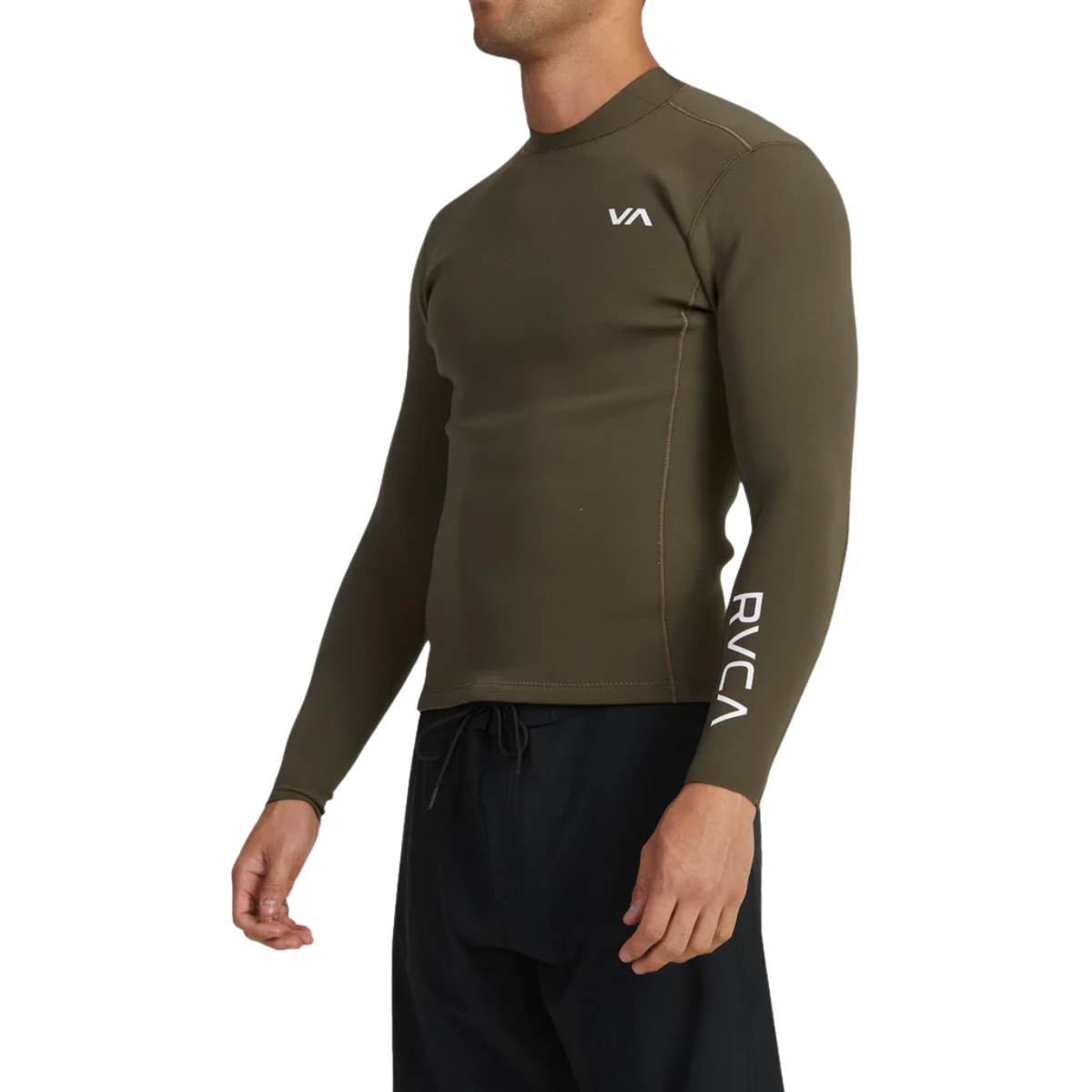 RVCA Balance Long Sleeve Mens Wetsuit Top - Olive