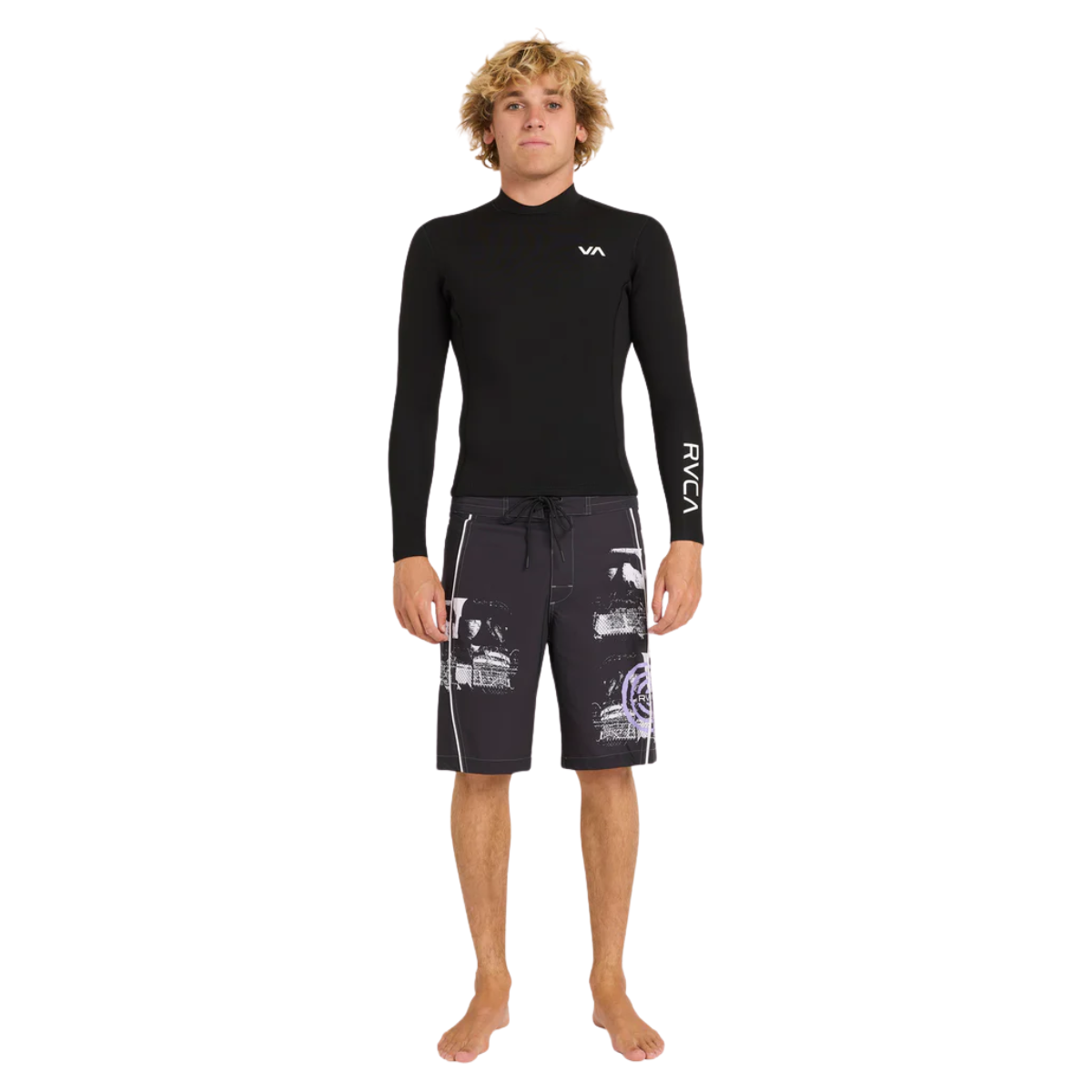 RVCA Balance Long Sleeve Mens Wetsuit Top - Black