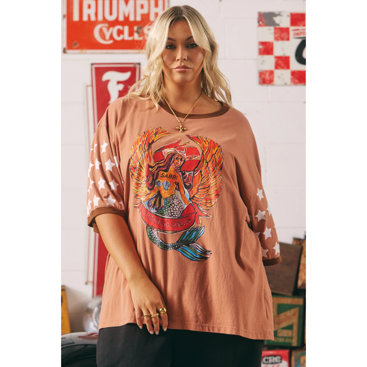 Sabbi The Very Oversized Dream Big Brenda Tee - Clay