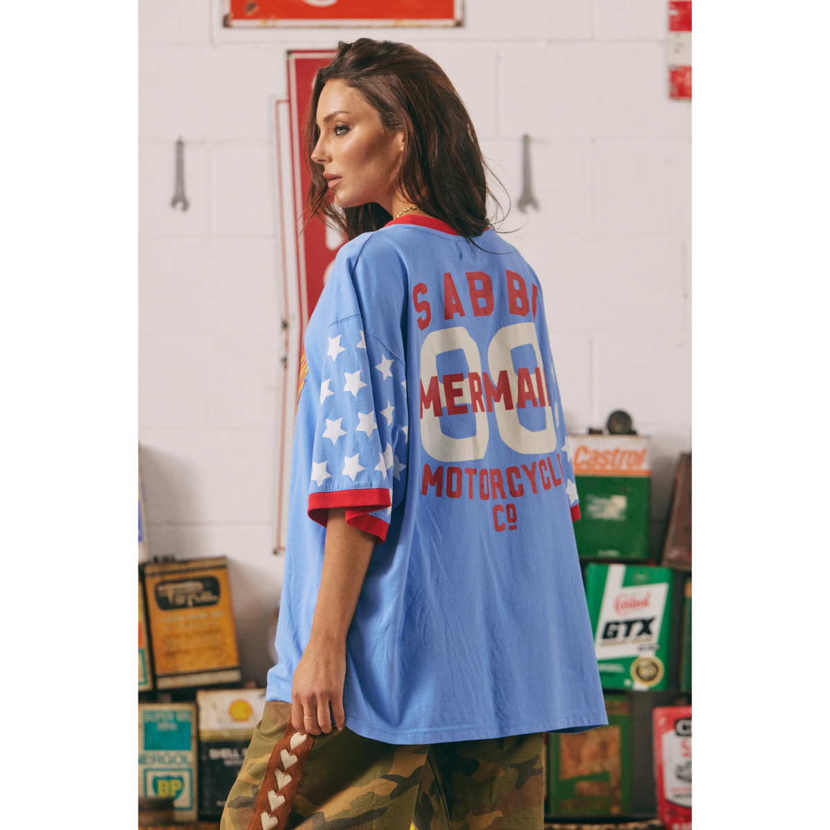 Sabbi The Very Oversized Dream Big Brenda Tee - Periwinkle