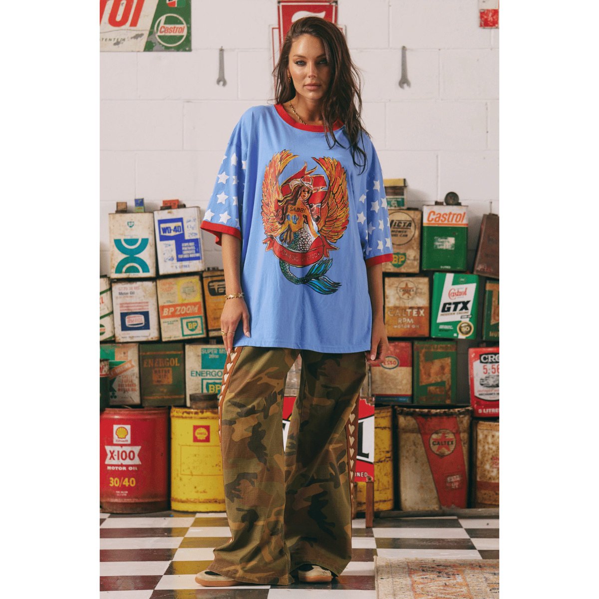 Sabbi The Very Oversized Dream Big Brenda Tee - Periwinkle