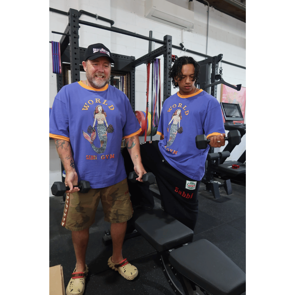 Sabbi The Very Oversized Extra Fries Gym Tee - Blue