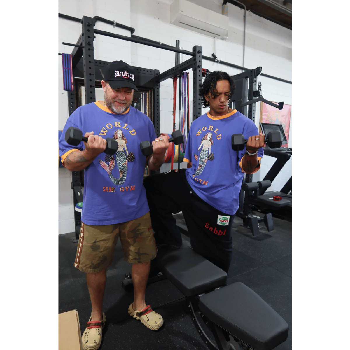 Sabbi The Very Oversized Extra Fries Gym Tee - Blue