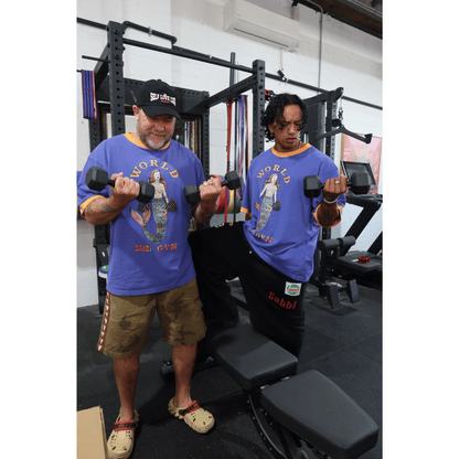 Sabbi The Very Oversized Extra Fries Gym Tee - Blue