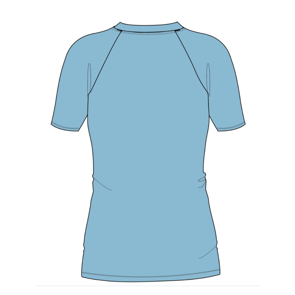 Roxy Girls Essential Short Sleeve Rashvest - Sky Blue