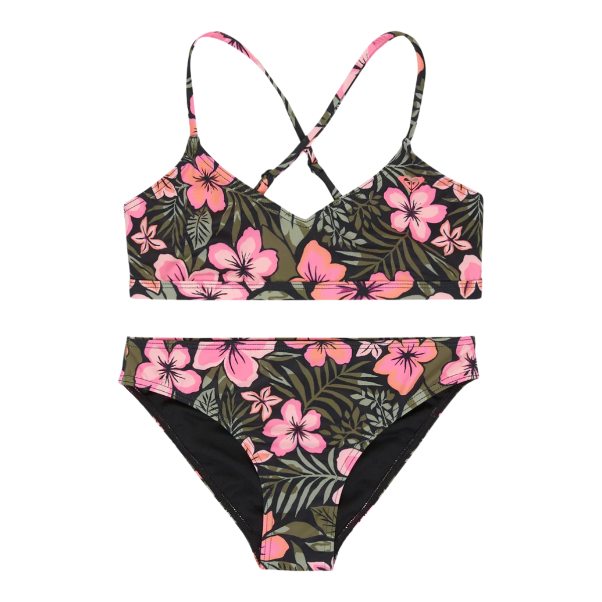 Roxy Girls Active Floral Swim & Rash Vest Set