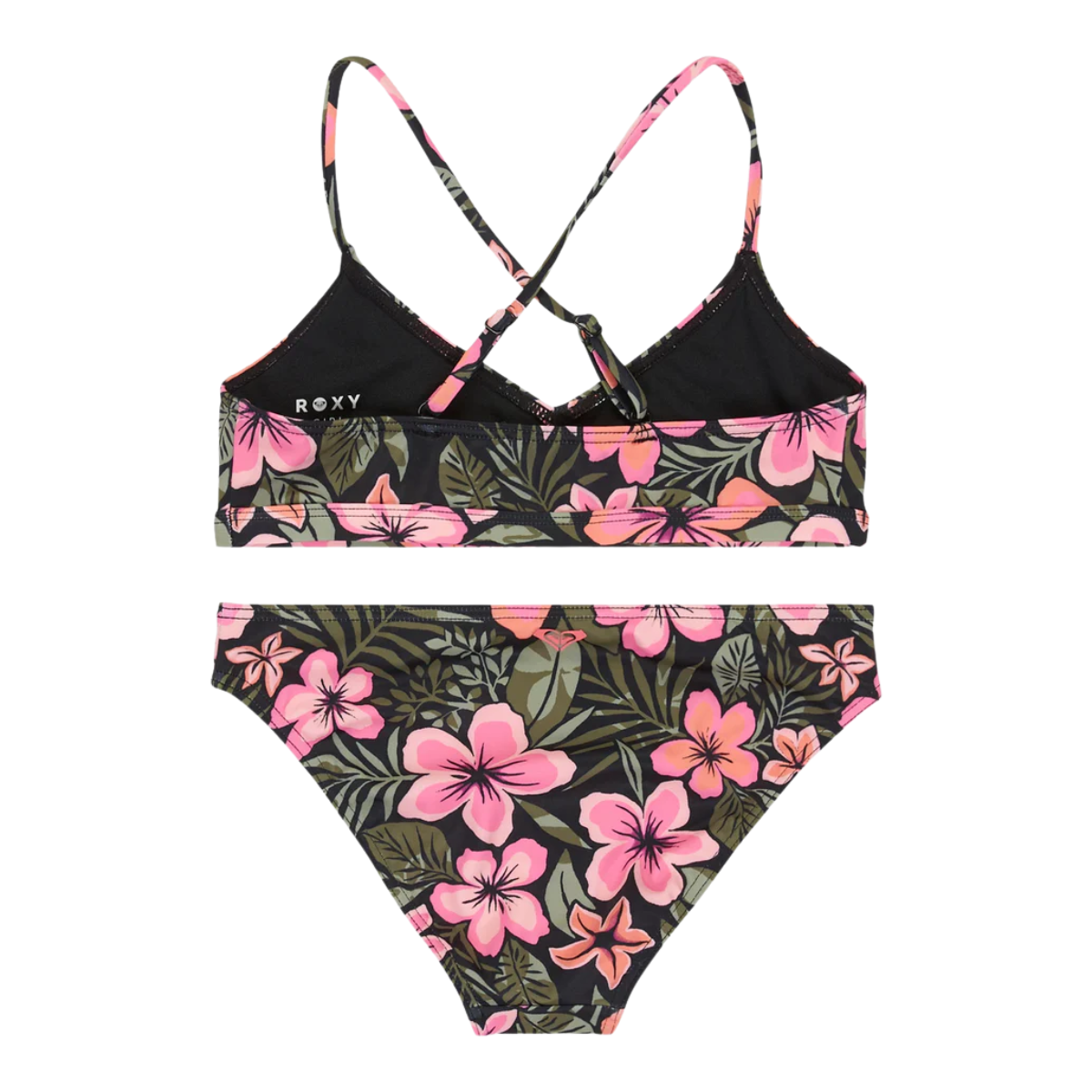 Roxy Girls Active Floral Swim & Rash Vest Set