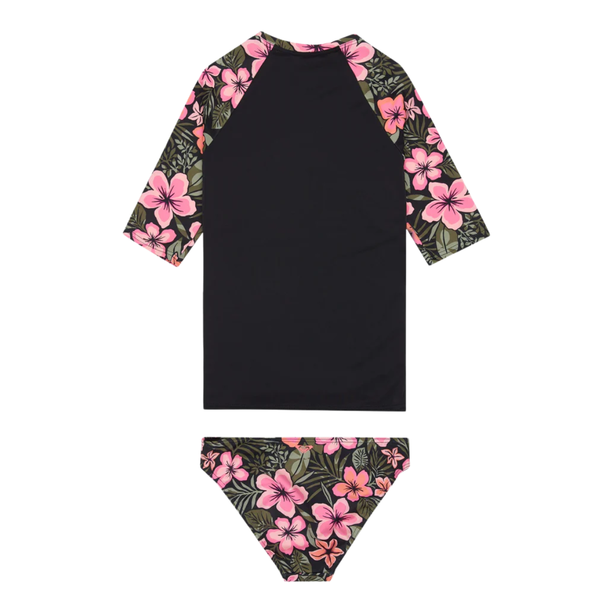 Roxy Girls Active Floral Swim & Rash Vest Set