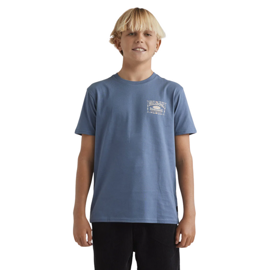 Billabong Boys Double Spread T-Shirt - Steel Blue