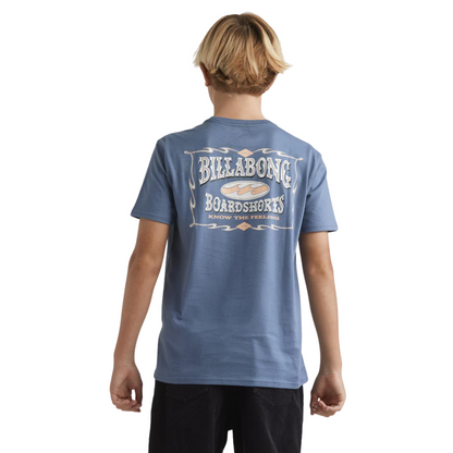 Billabong Boys Double Spread T-Shirt - Steel Blue