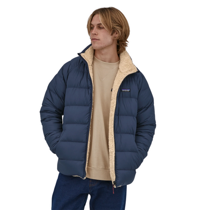 Patagonia Men's Reversible Silent Down Fleece Jacket New Navy