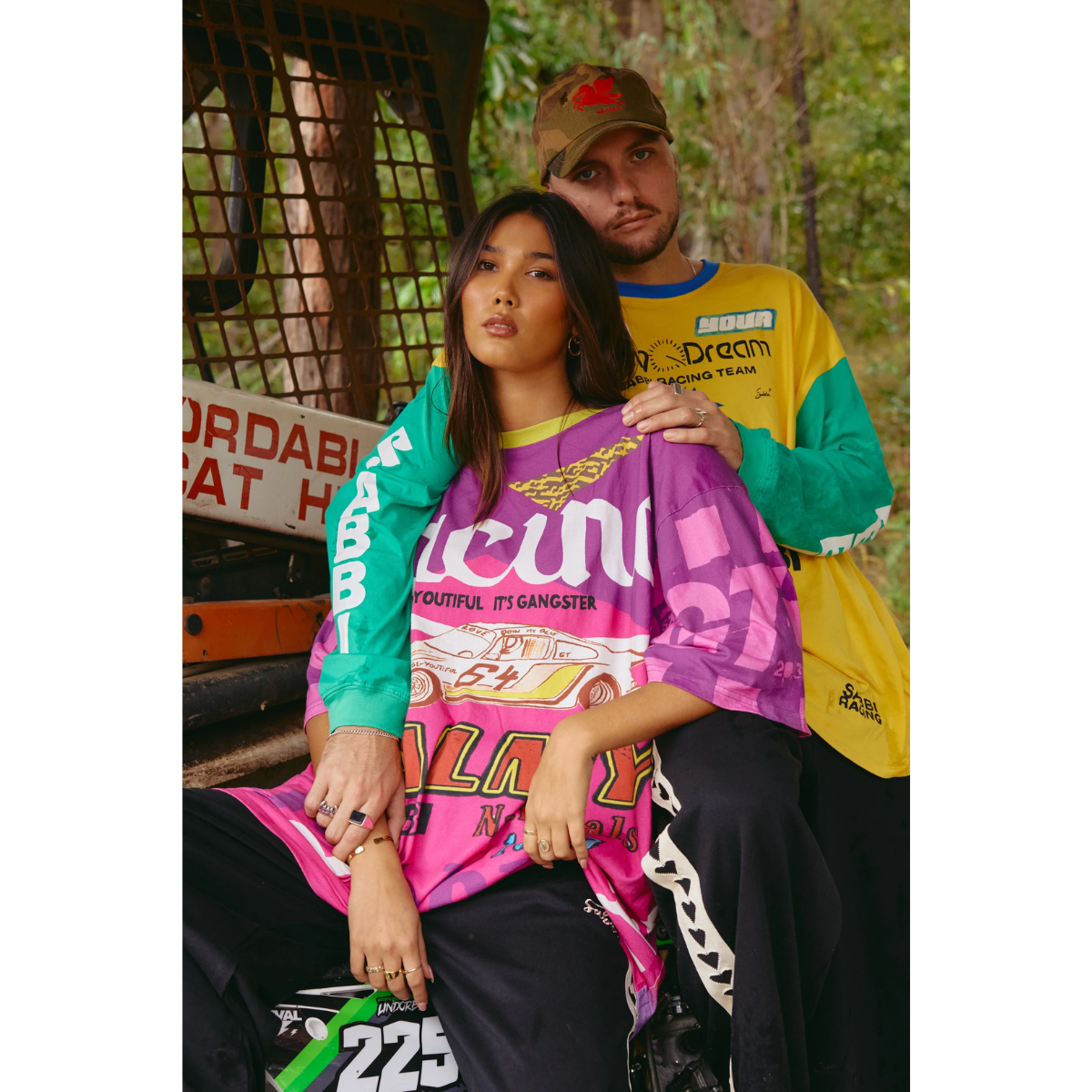 Sabbi The Very Oversized It's Gangster Tee - Pink