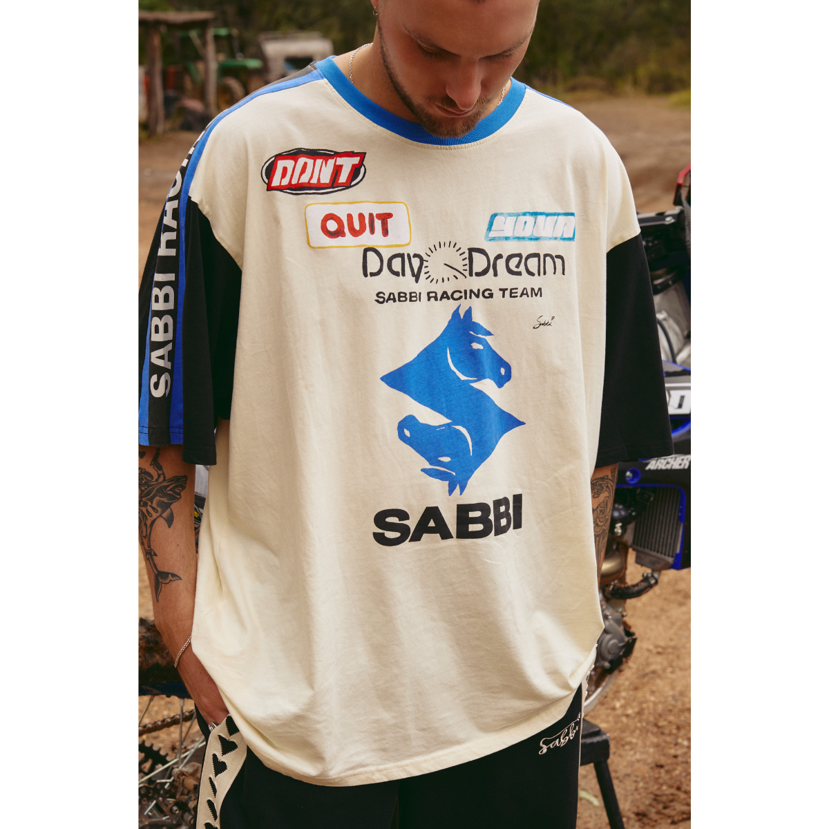 Sabbi The Very Oversized Don't Quit Your Day Dream Tee - Cream