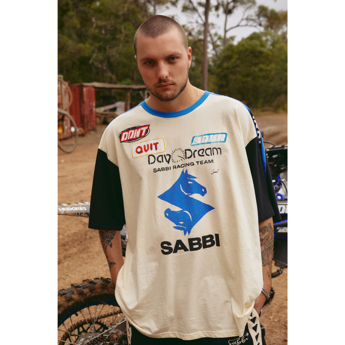 Sabbi The Very Oversized Don't Quit Your Day Dream Tee - Cream