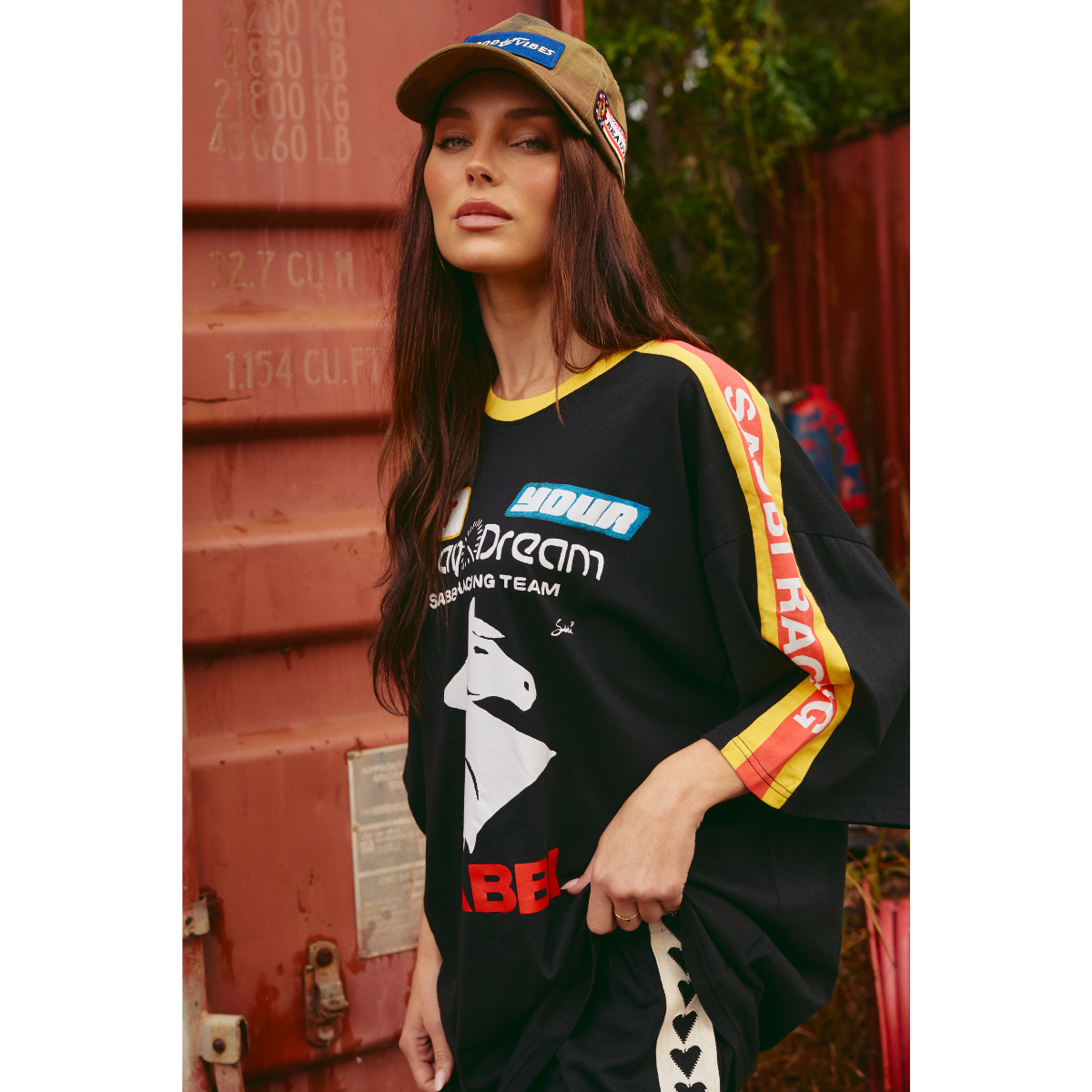 Sabbi The Very Oversized Don't Quit Your Day Dream Tee - Black