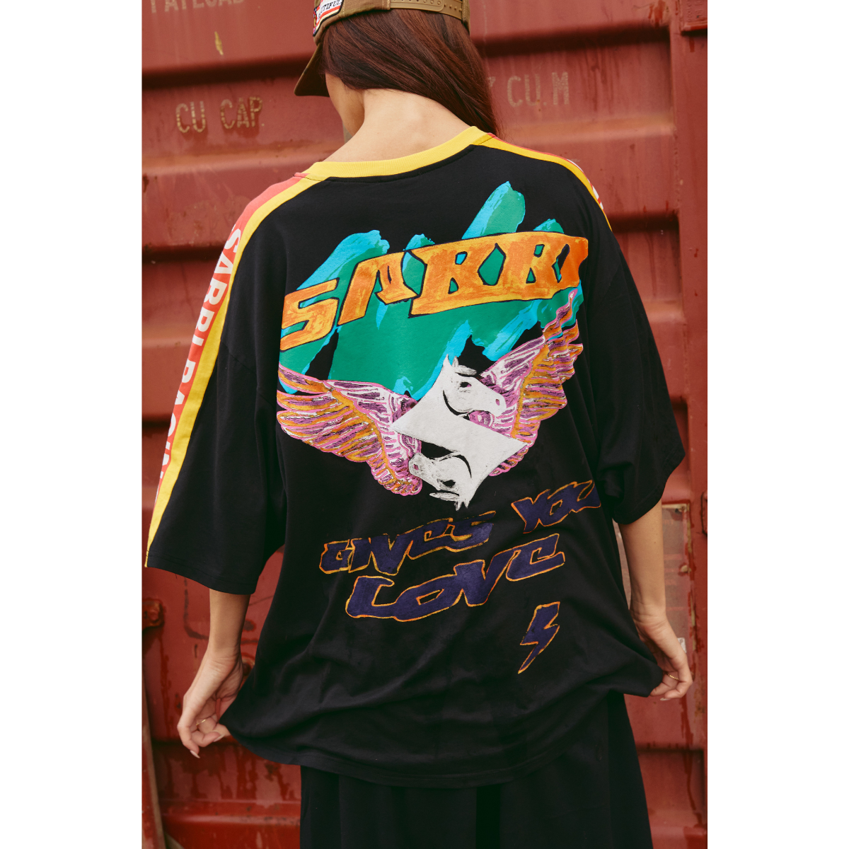 Sabbi The Very Oversized Don't Quit Your Day Dream Tee - Black