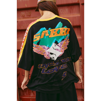 Sabbi The Very Oversized Don't Quit Your Day Dream Tee - Black