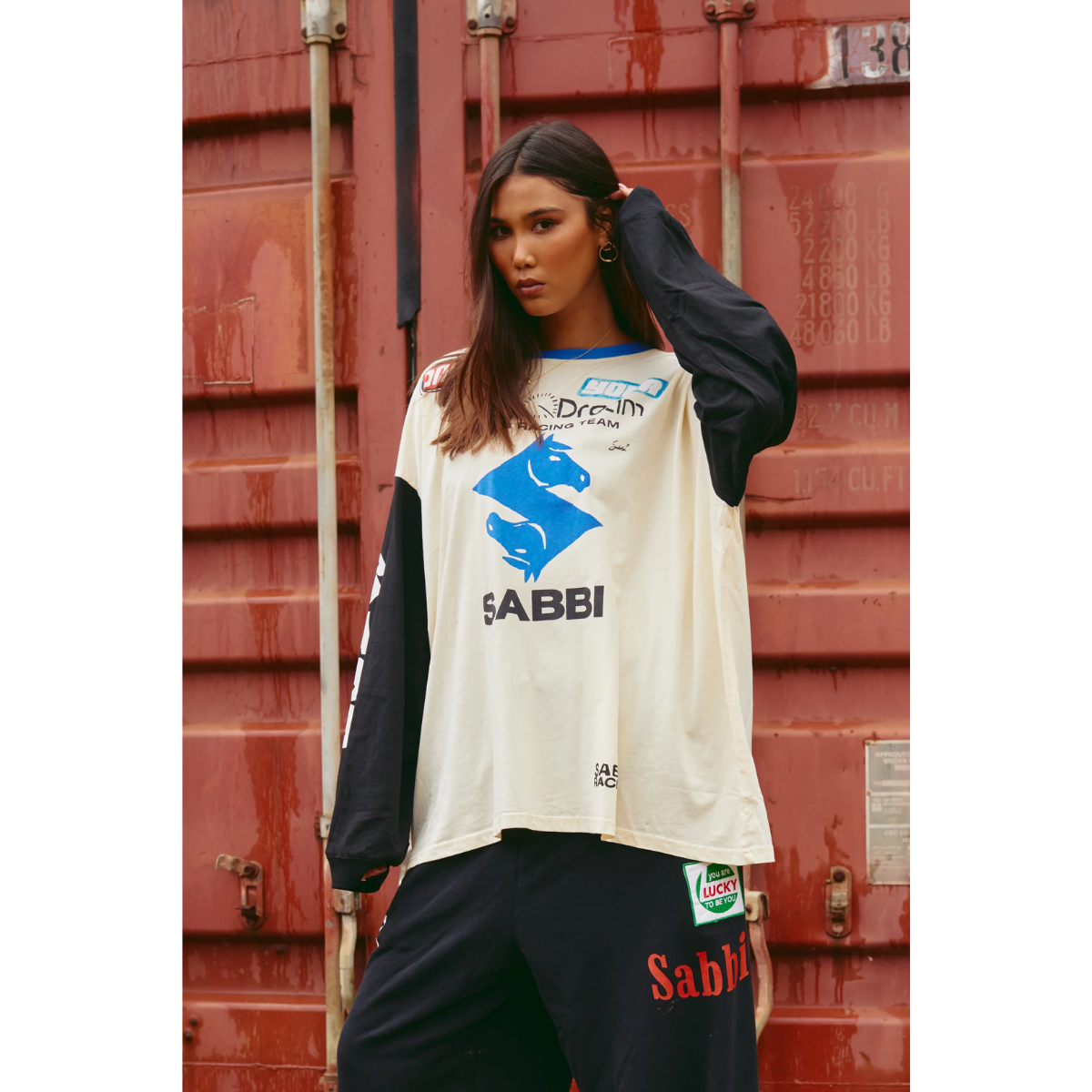 Sabbi The Long Sleeve Don't Quit Your Day Dream T-Shirt - Cream