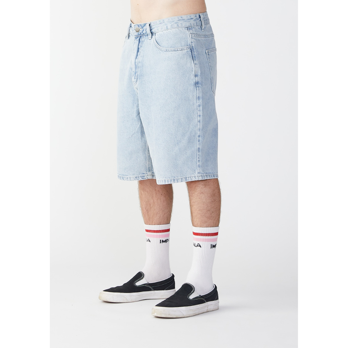 Overboard Surf 90's Denim Mens Short - Light Bleach