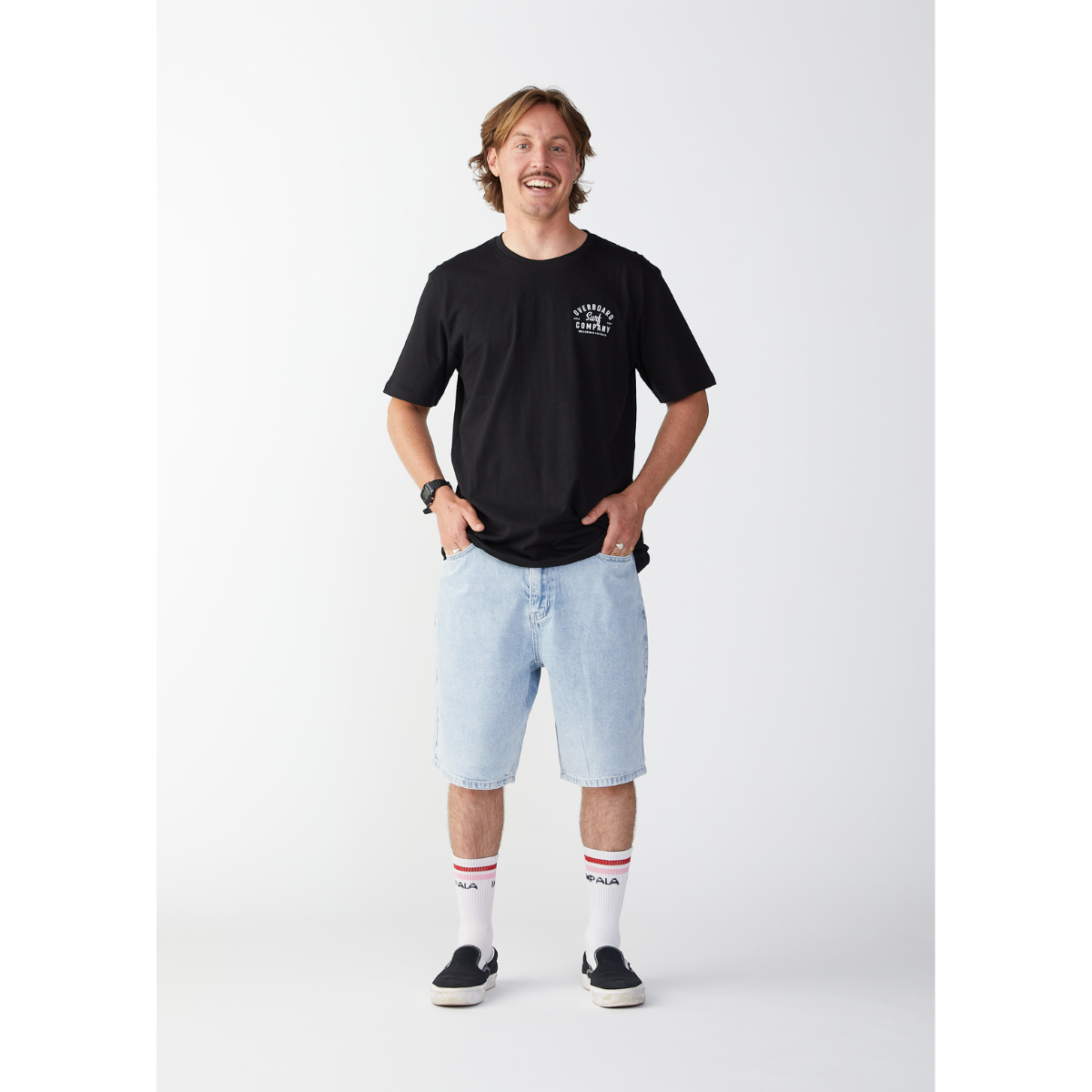 Overboard Surf Hustle Mens T-Shirt - Black