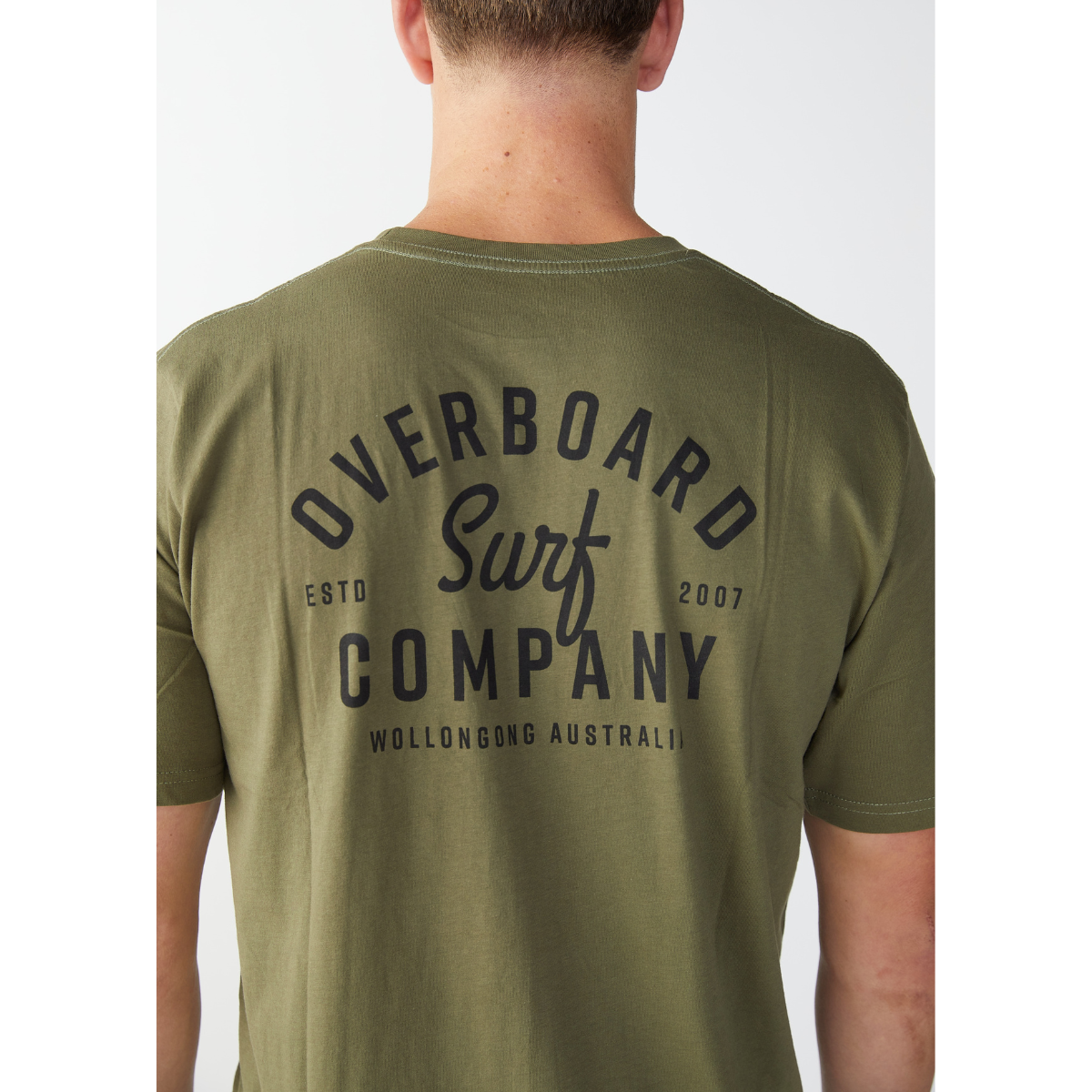 Overboard Surf Hustle Mens T-Shirt - Khaki