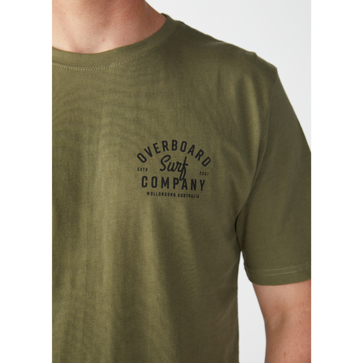 Overboard Surf Hustle Mens T-Shirt - Khaki