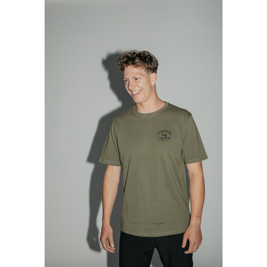 Overboard Surf Hustle Mens T-Shirt - Khaki