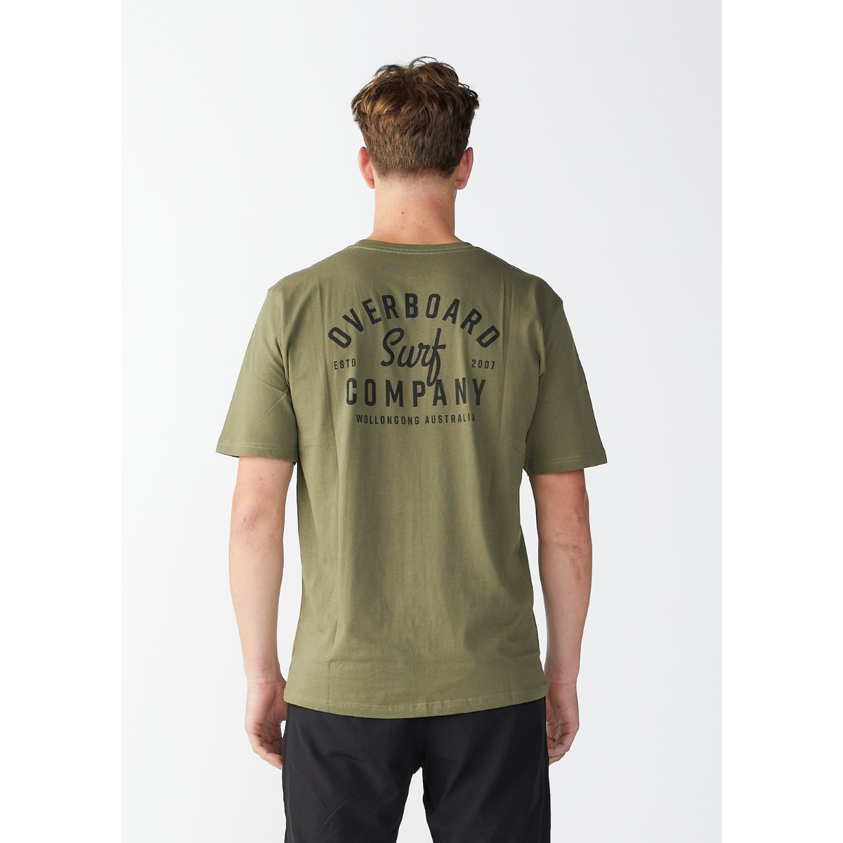 Overboard Surf Hustle Mens T-Shirt - Khaki