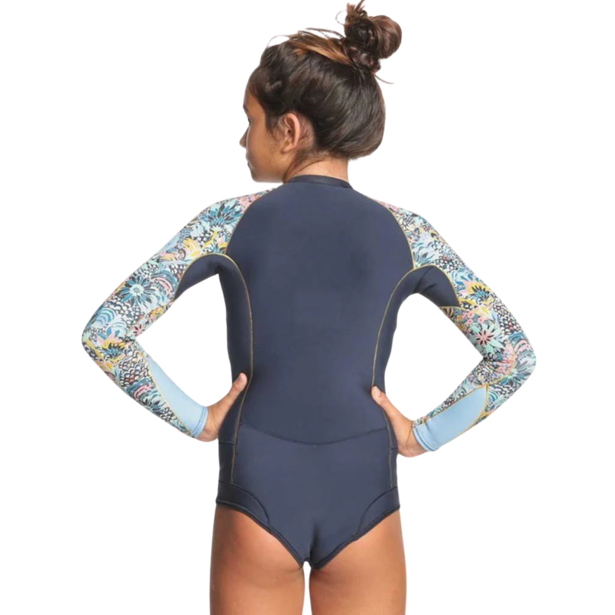 Roxy 1.0mm Marine Bloom Girls Long Sleeve Cheeky Springsuit