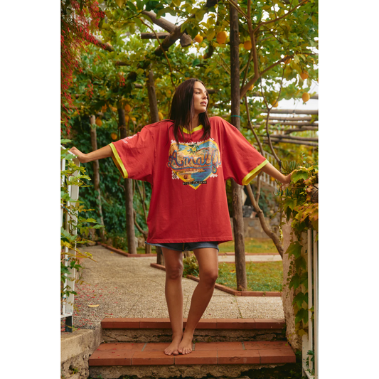 Sabbi The Very Oversized Love Notes Tee - Amalfi - Red