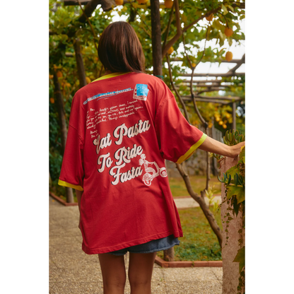 Sabbi The Very Oversized Love Notes Tee - Amalfi - Red