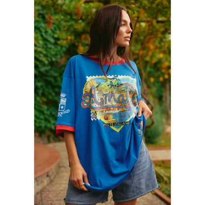 Sabbi The Very Oversized Love Notes Tee - Amalfi - Blue