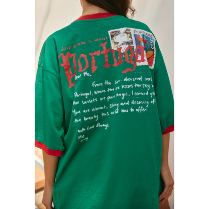 Sabbi The Very Oversized Love Notes Tee - Portugal - Green