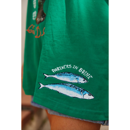 Sabbi The Very Oversized Love Notes Tee - Portugal - Green