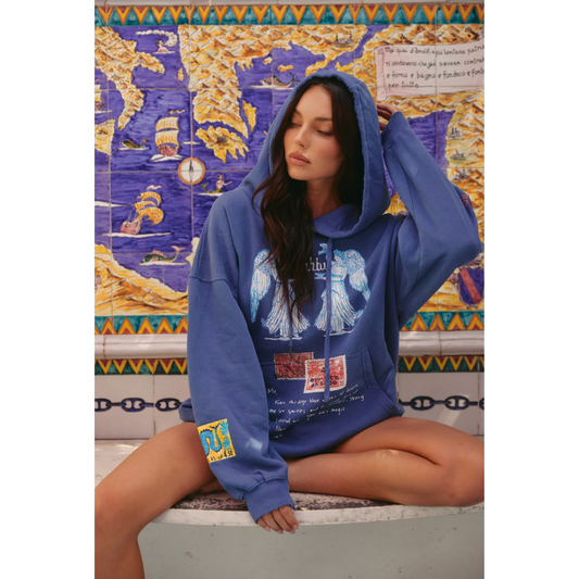 Sabbi The Love Notes Greece Hoodie - Navy Blue