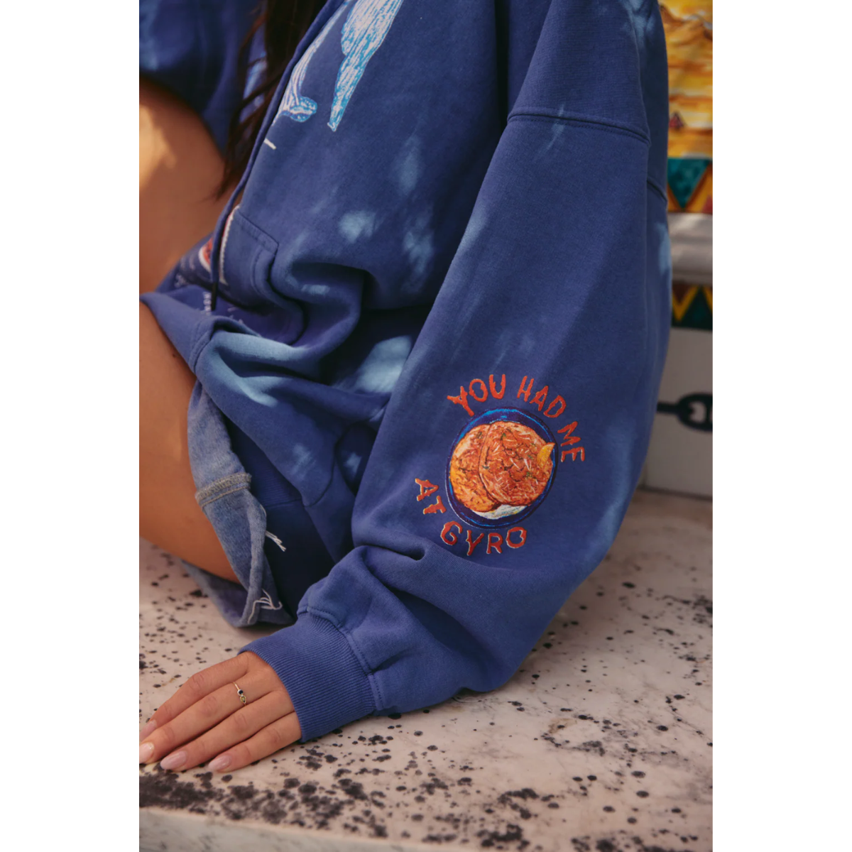 Sabbi The Love Notes Greece Hoodie - Navy Blue
