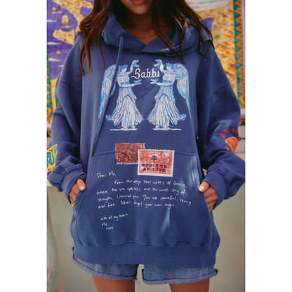 Sabbi The Love Notes Greece Hoodie - Navy Blue