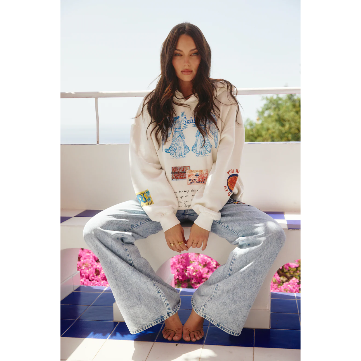 Sabbi The Love Notes Greece Hoodie - Mashmallow