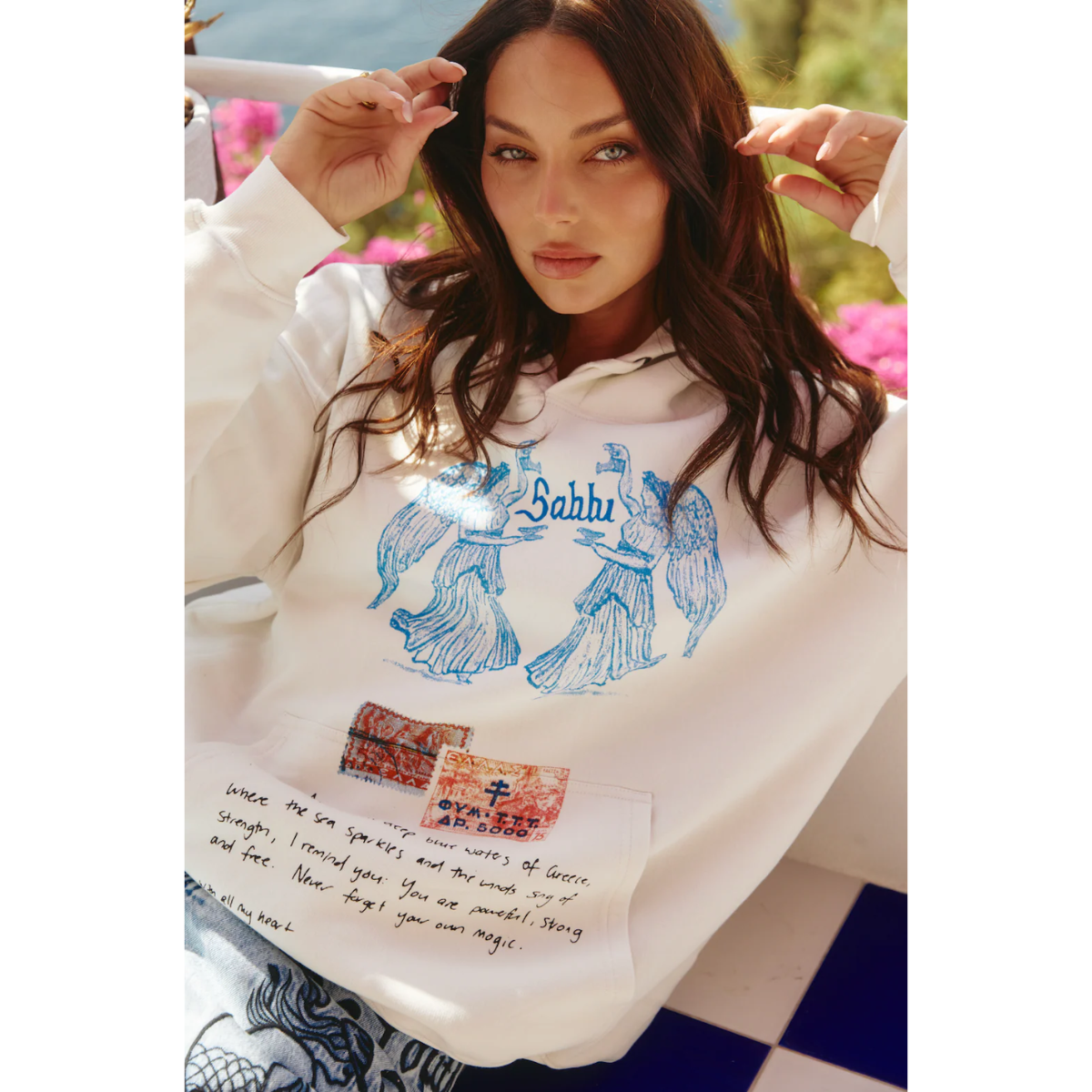 Sabbi The Love Notes Greece Hoodie - Mashmallow