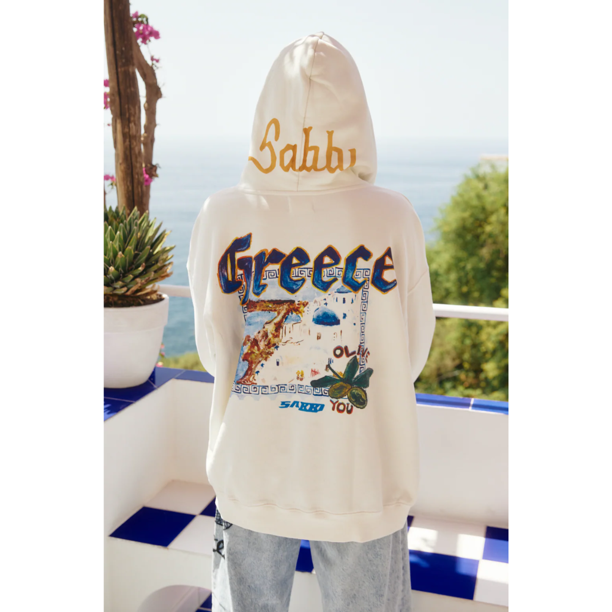 Sabbi The Love Notes Greece Hoodie - Mashmallow