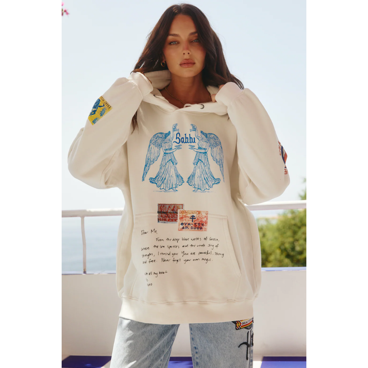 Sabbi The Love Notes Greece Hoodie - Mashmallow