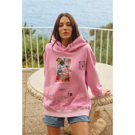 Sabbi The Love Notes Paris Hoodie - Pink